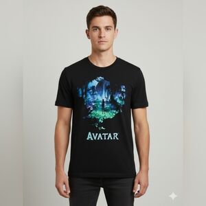 Avatar Black Unisex Crewneck Graphic Short Sleeve T-Shirt Size Small EUC